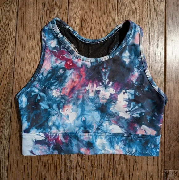 Daub + Design Mesh Back Sports Bra, Space Pattern - Picture 2 of 5